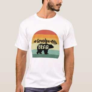 Retro Sunset Grandpa Bear T-Shirt