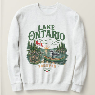 Retro Sunset Great Lakes Lake Ontario Sweatshirt