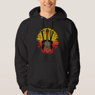 Retro Sunset Guitar - Guitarist And Musician Art Hoodie