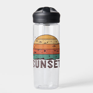 Retro Sunset Horizon Graphic Mug' Water Bottle
