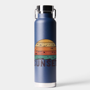 Retro Sunset Horizon Graphic Mug' Water Bottle