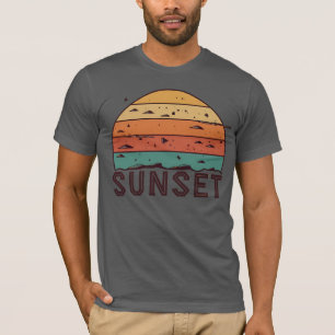 Retro Sunset Horizon Graphic T-Shirt