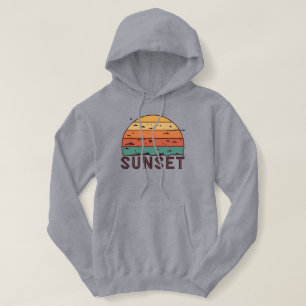 Retro Sunset Horizon Graphic T-Shirt Hoodie