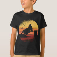 Retro Sunset Horse Barrel Racing Rodeo