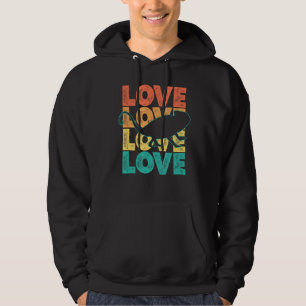 Retro Sunset I Love Chameleon Idea For Animal Hoodie