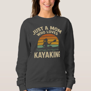 Retro Sunset Kayaking Mom - Vintage Outdoor Moms Sweatshirt