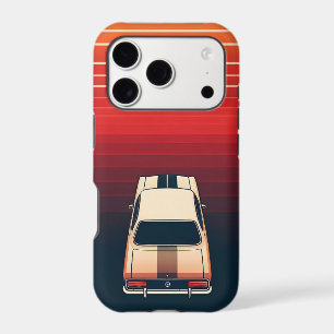 Retro Sunset Minimalist Vintage Car Road Trip