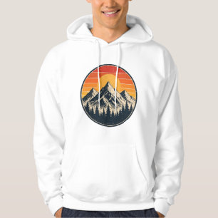Retro Sunset Mountain Hoodie