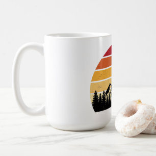 Retro Sunset Mountain Landscape Vintage Nature Coffee Mug