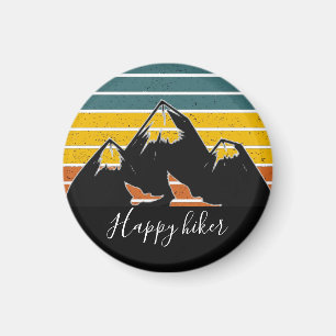 Retro sunset mountains custom  magnet