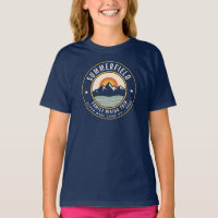 Retro Sunset Mountains Family Hiking Matching