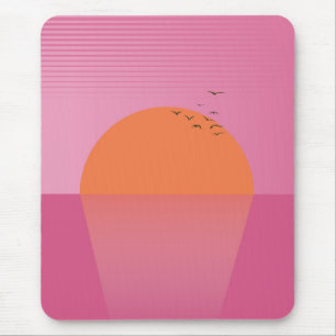Retro Sunset Mouse Mat