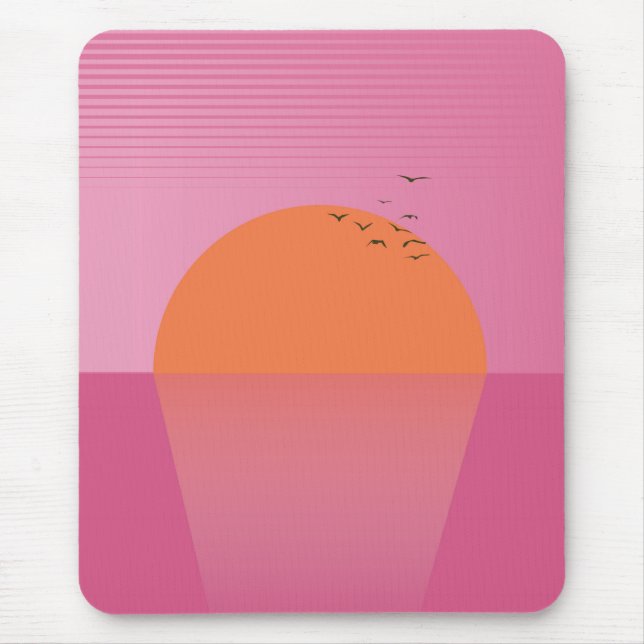 Retro Sunset Mouse Mat (Front)
