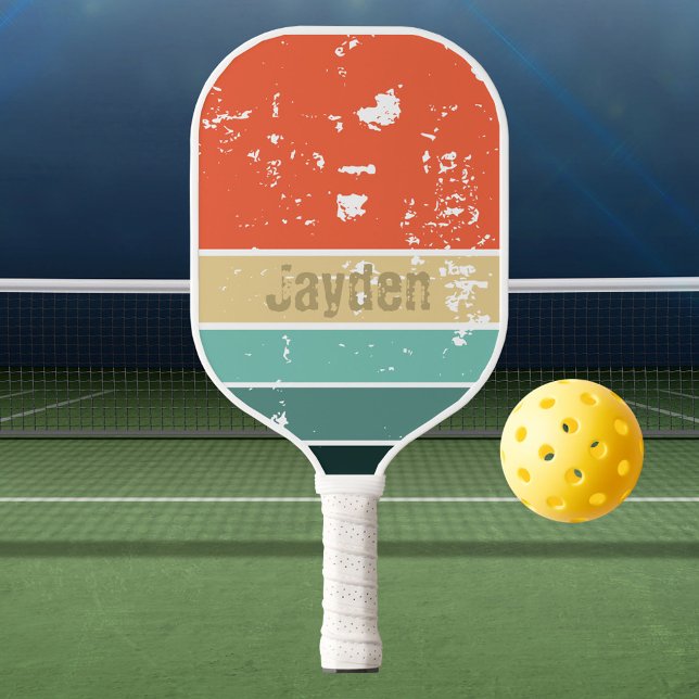 Retro Sunset Name Personalised Pickleball Paddle (Retro Sunset Name Personalized Pickleball Paddle
)