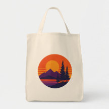 Retro Sunset Nature Vibes | Vintage 80s Aesthetic