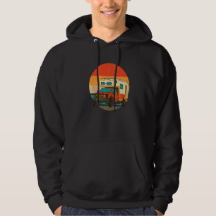 Retro Sunset Offroad Camper Van Rv Vintage Camp Ca Hoodie
