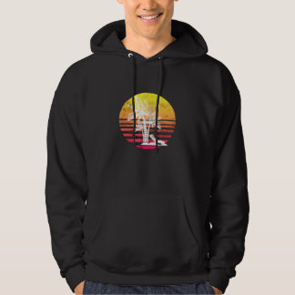 Retro Sunset Palm Tree Summer Cool Vacation Hoodie