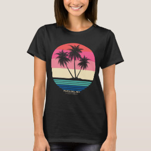 Retro Sunset Palm Trees Playa Del Rey T-Shirt