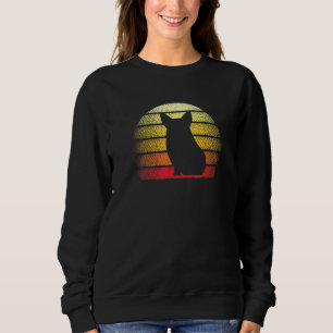 Retro Sunset Pembroke Welsh Corgi Dog Theme Design Sweatshirt