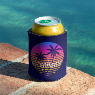 Retro sunset Personalised   Can Cooler