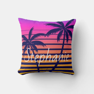 Retro sunset Personalised Cushion