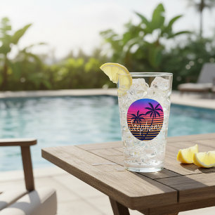 Retro sunset Personalised   Glass