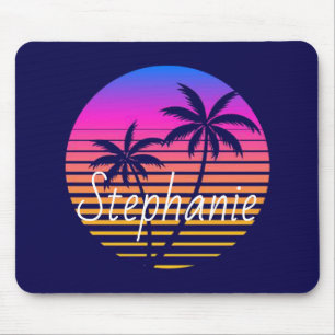 Retro sunset Personalised Mouse Mat