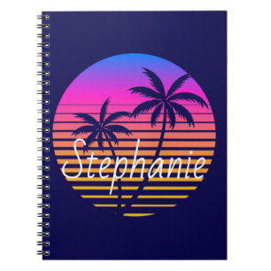 Retro sunset Personalised   Notebook
