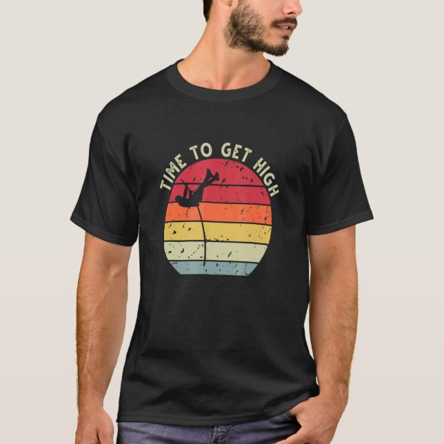 Retro Sunset Pole Vault 13 T-Shirt (Front)