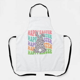 Retro Sunset Rabbit Apron