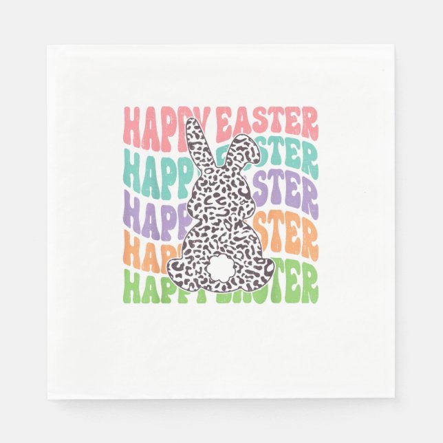 Retro Sunset Rabbit  Napkin (Front)