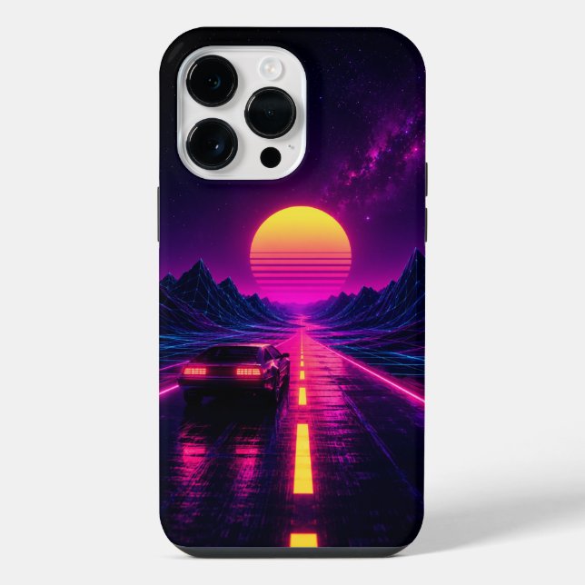 Retro Sunset Road Cell Phone Case (Back)