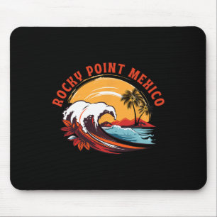 Retro Sunset Rocky Point Mexico Summer Surfing Mouse Mat