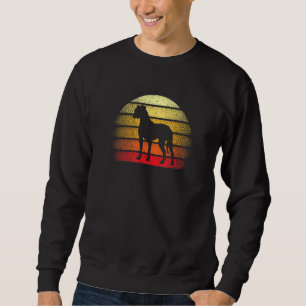 Retro Sunset Rottweiler Dog Theme Design Sweatshirt
