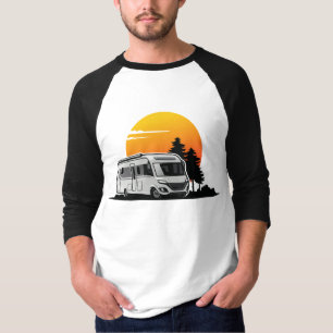Retro Sunset RV Motorhome Owner Gift,motorhome Car T-Shirt