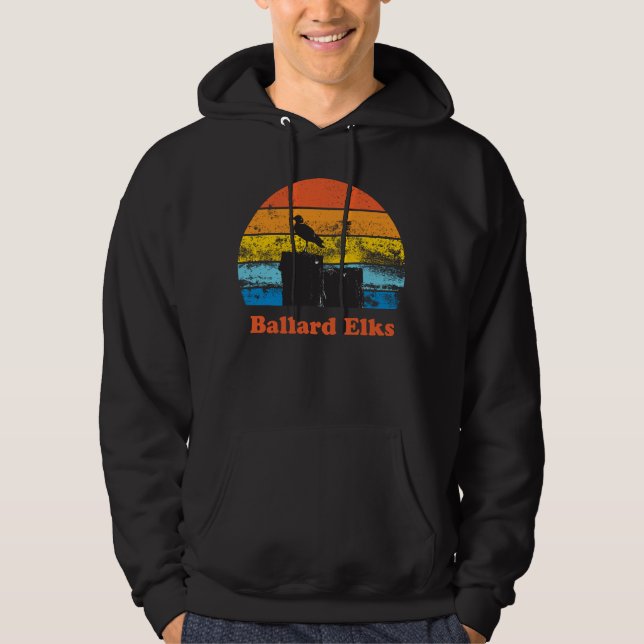 Retro Sunset & Seagull Hoodie (Front)