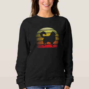 Retro Sunset Shetland Sheepdog Dog Theme Design Sweatshirt