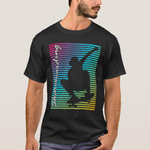 Retro Sunset Skateboarding Longboard Skateboard T-Shirt