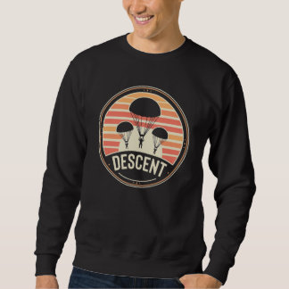 Retro Sunset Skydiving Parachute Sweatshirt
