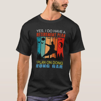 Retro Sunset Slogan Retirement I Plan On Doing Hun T-Shirt