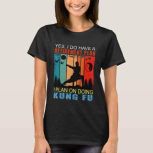 Retro Sunset Slogan Retirement Plan I Plan On Doi T-Shirt