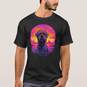 Retro Sunset Soft Coated Wheaten Terrier Dog T-Shirt