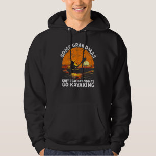 Retro Sunset Some Grandmas Knit Real Grandmas Go K Hoodie