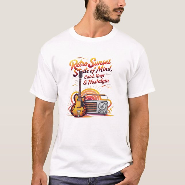 Retro Sunset Soundtrack – Catch Rays, T-Shirt (Front)