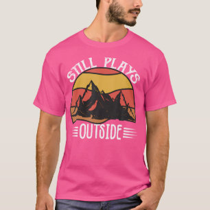 Retro-Sunset Still Plays Outside Camping Hiking Mo T-Shirt