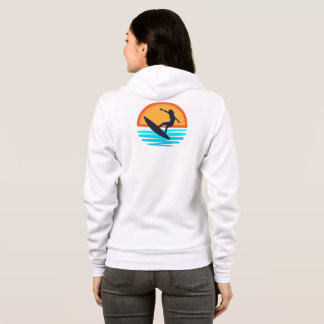 Retro Sunset Surfing _ Vintage Beach Vibes Hoodie