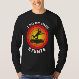 Retro Sunset Trampoline I Do My Own Stunts Youth T-Shirt