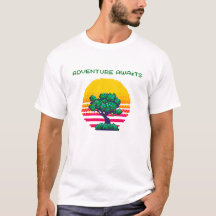 Retro Sunset Tree Adventure