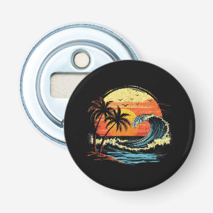 Retro Sunset Tropical Vintage Beach Palm Tree for Bottle Opener