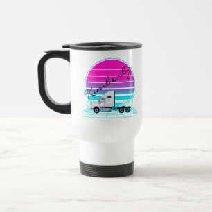 Retro Sunset Truck Travel Mug